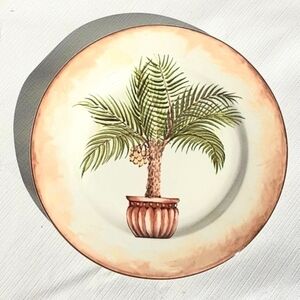 American Atelier Tropical Palm Salad Plate